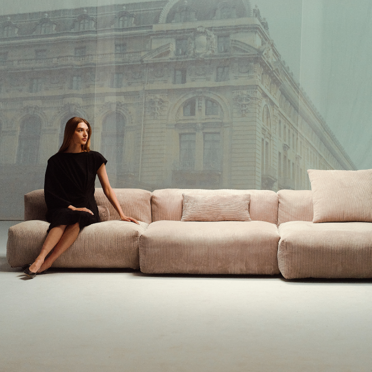 Modulares Sofa Seitenteil Cord Velours- 63x31